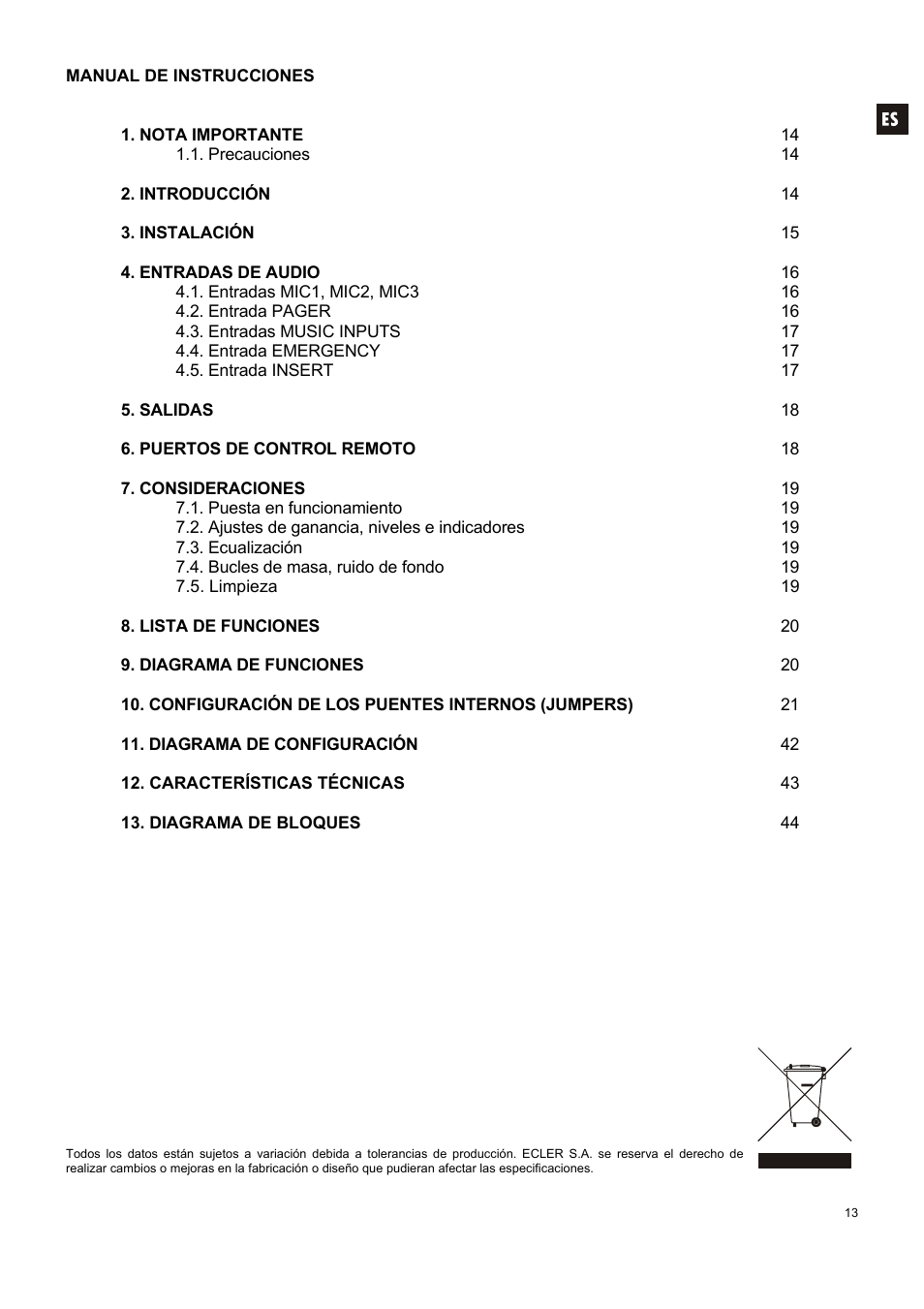 Ecler HMA180 User Manual | Page 13 / 44