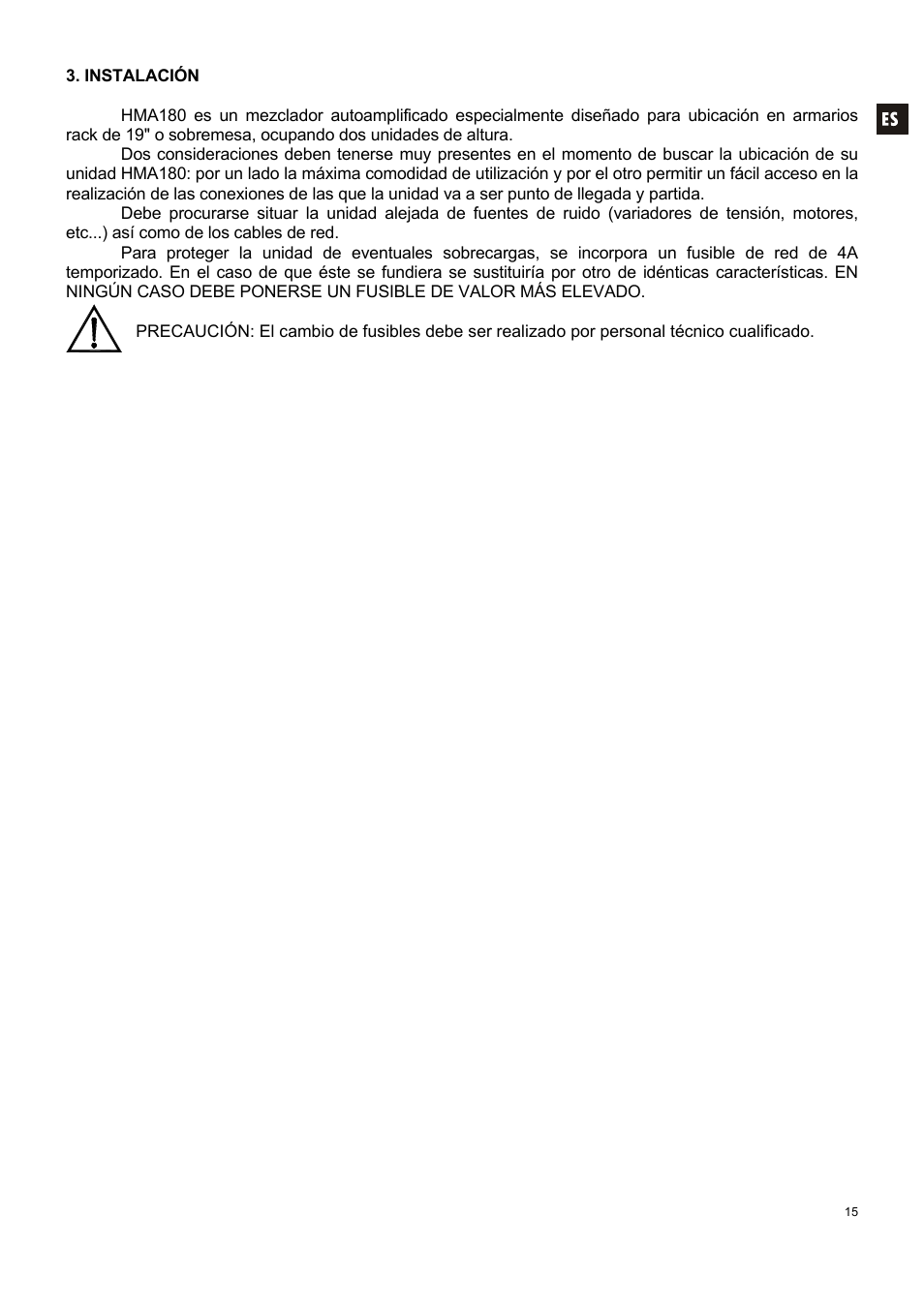 Ecler HMA180 User Manual | Page 15 / 44