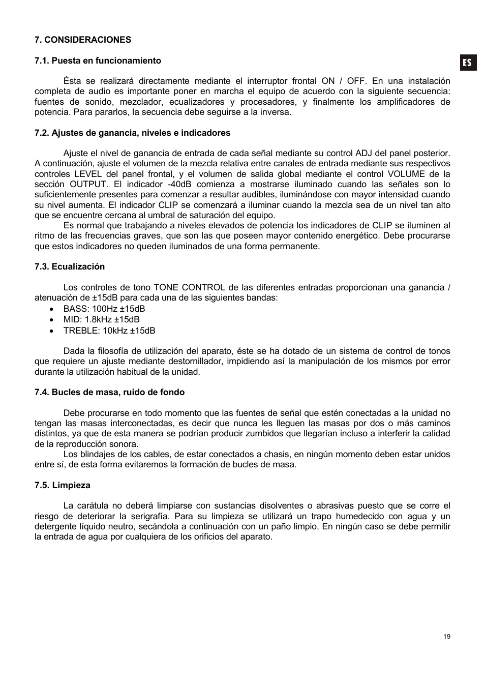 Ecler HMA180 User Manual | Page 19 / 44