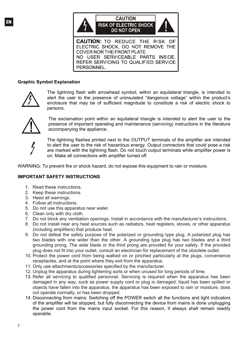 Ecler HMA180 User Manual | Page 2 / 44