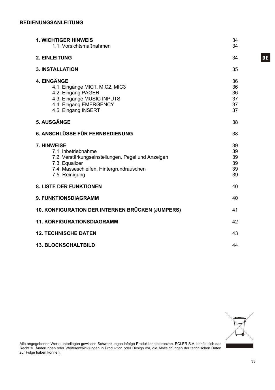 Ecler HMA180 User Manual | Page 33 / 44