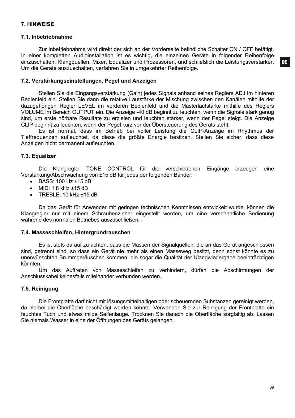 Ecler HMA180 User Manual | Page 39 / 44