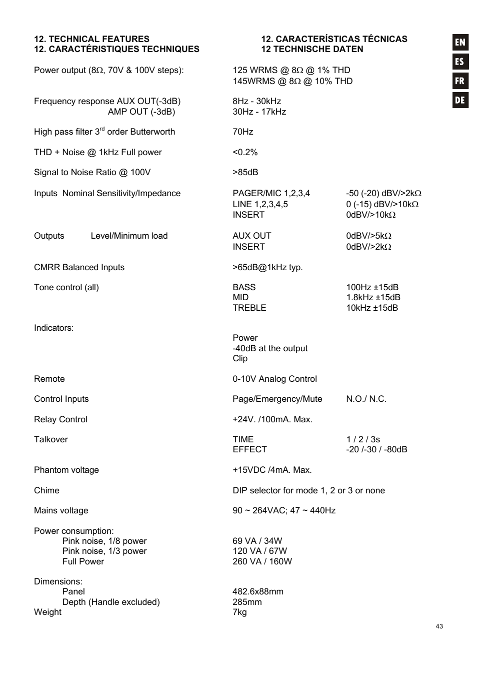 Ecler HMA180 User Manual | Page 43 / 44