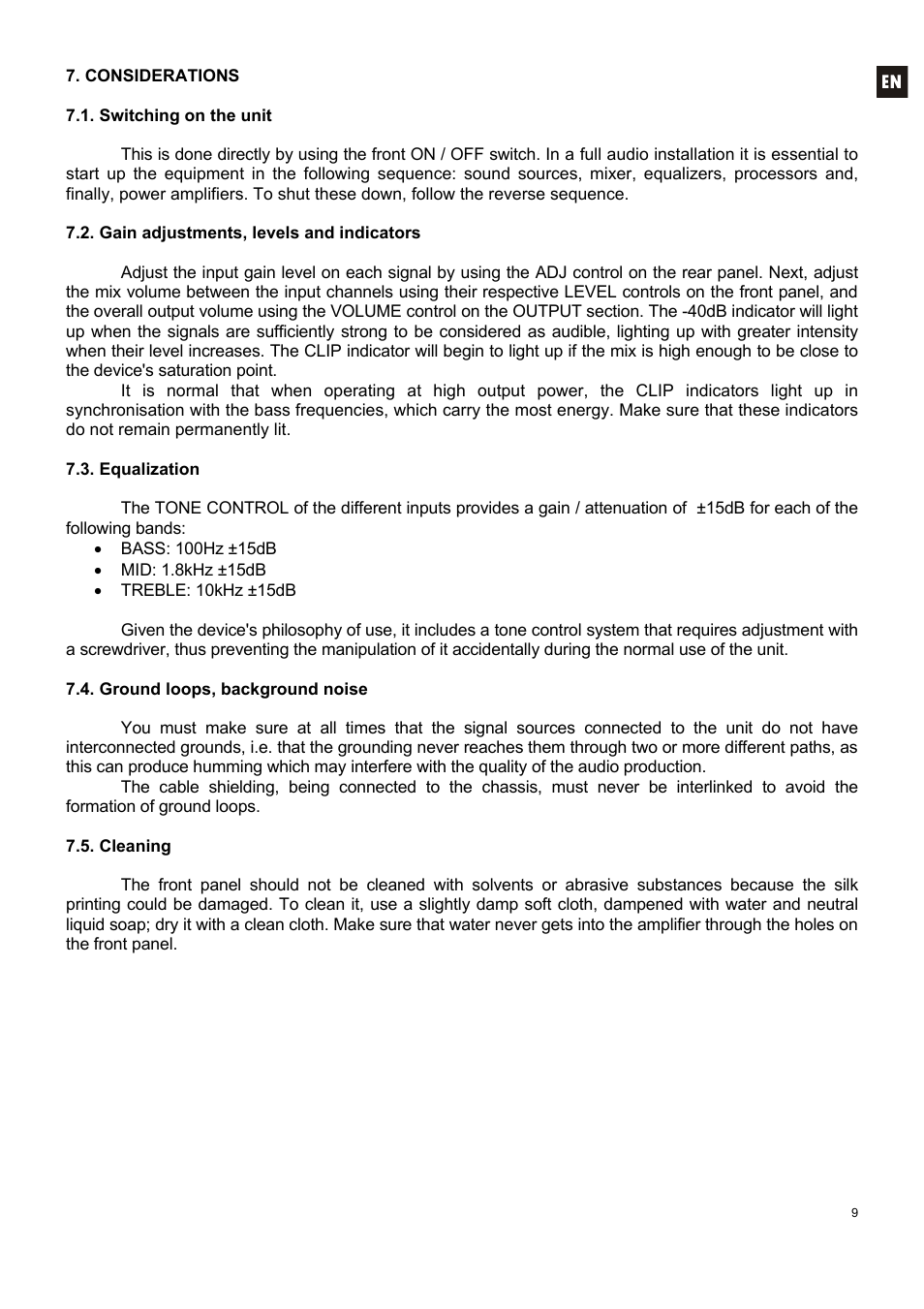 Ecler HMA180 User Manual | Page 9 / 44