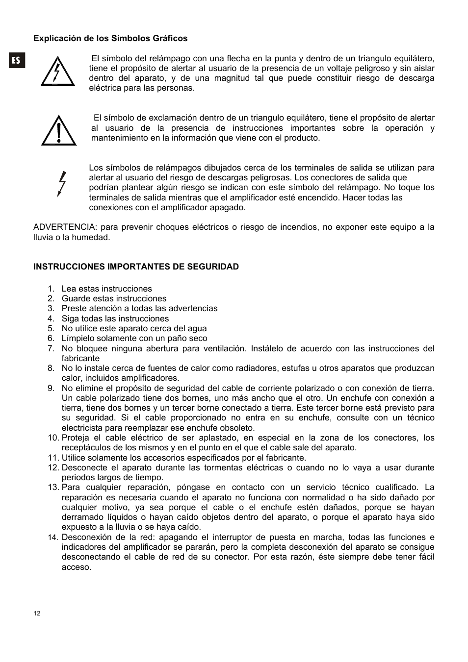 Ecler HMA120 User Manual | Page 12 / 46