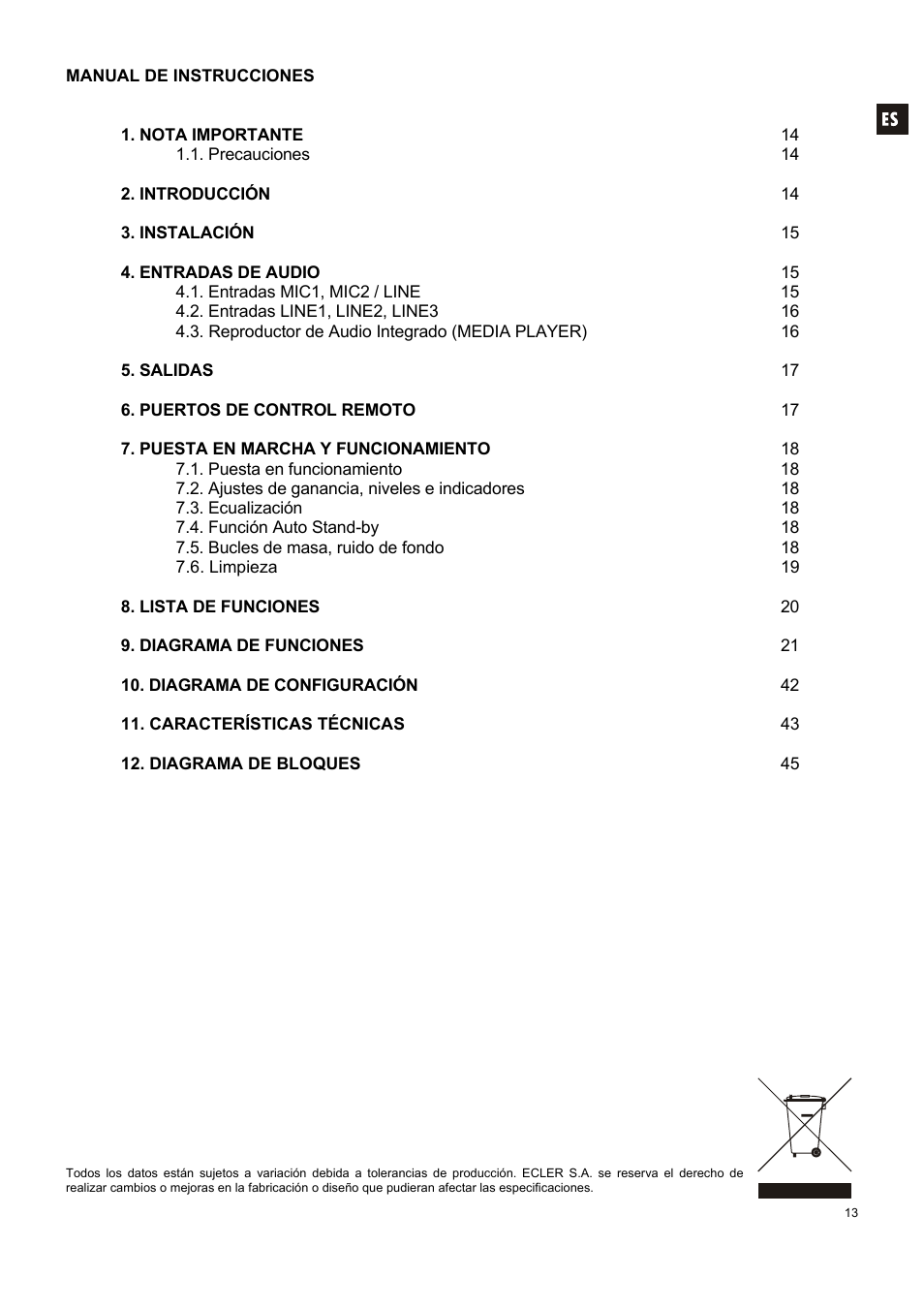 Ecler HMA120 User Manual | Page 13 / 46