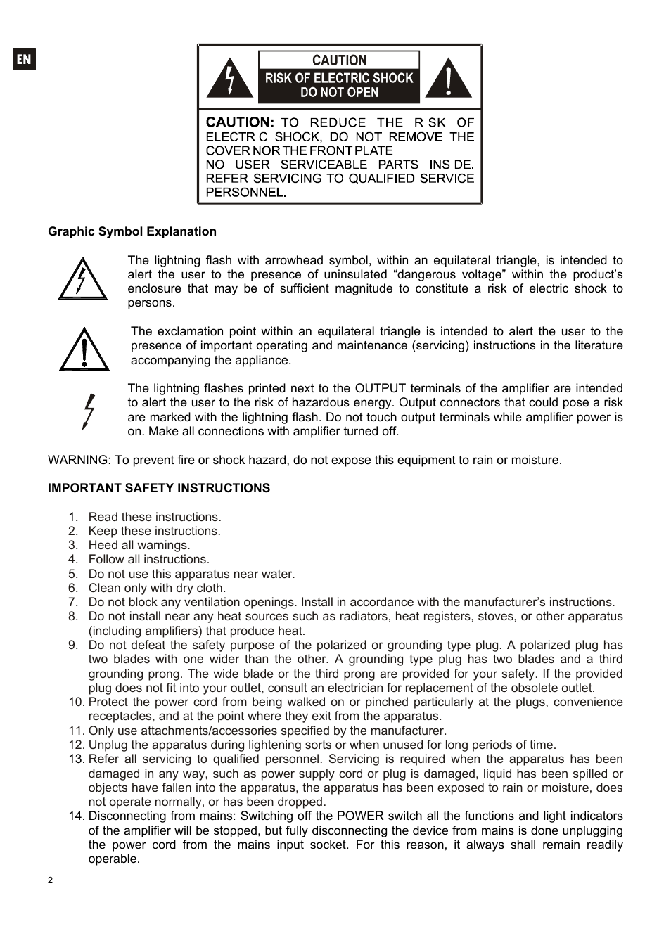 Ecler HMA120 User Manual | Page 2 / 46