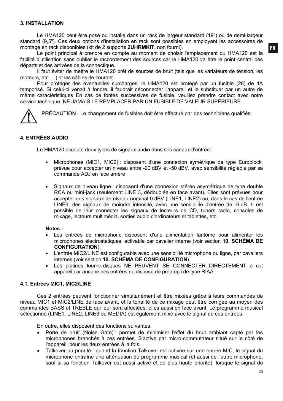 Ecler HMA120 User Manual | Page 25 / 46