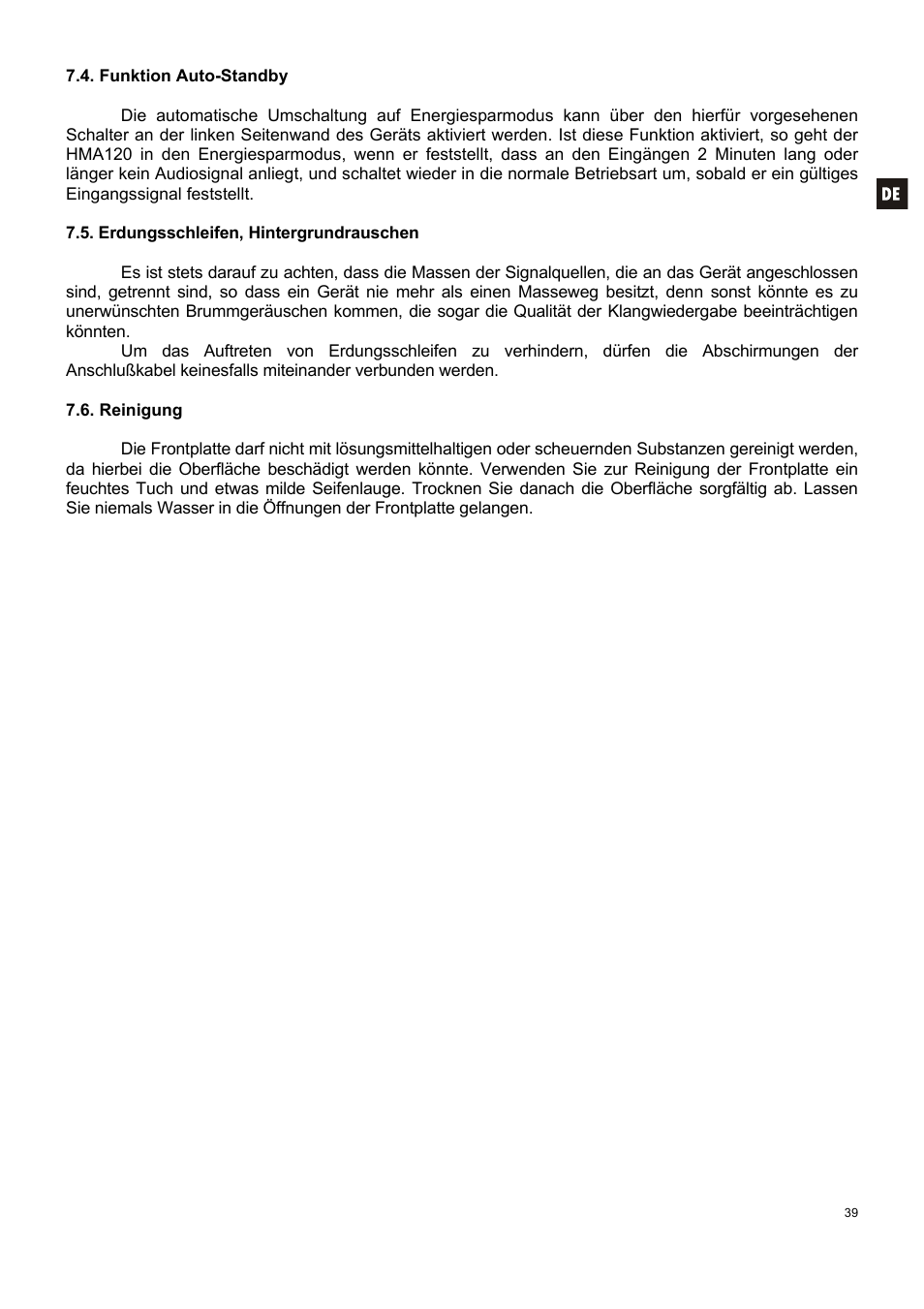 Ecler HMA120 User Manual | Page 39 / 46