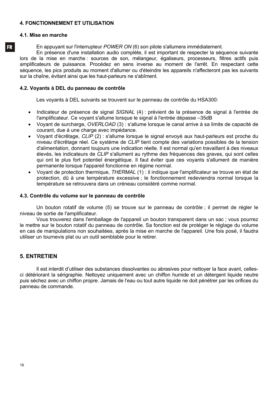 Ecler HSA300 User Manual | Page 16 / 24