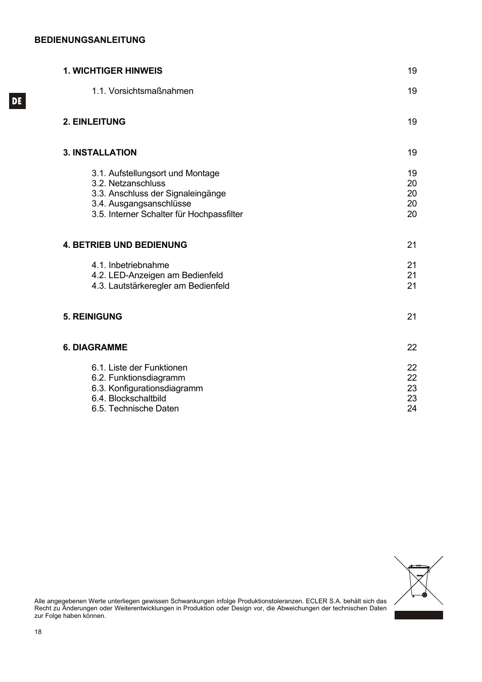 Ecler HSA300 User Manual | Page 18 / 24