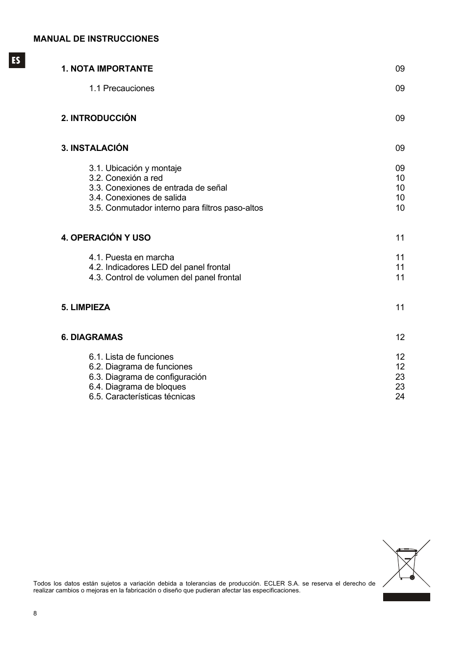 Ecler HSA300 User Manual | Page 8 / 24