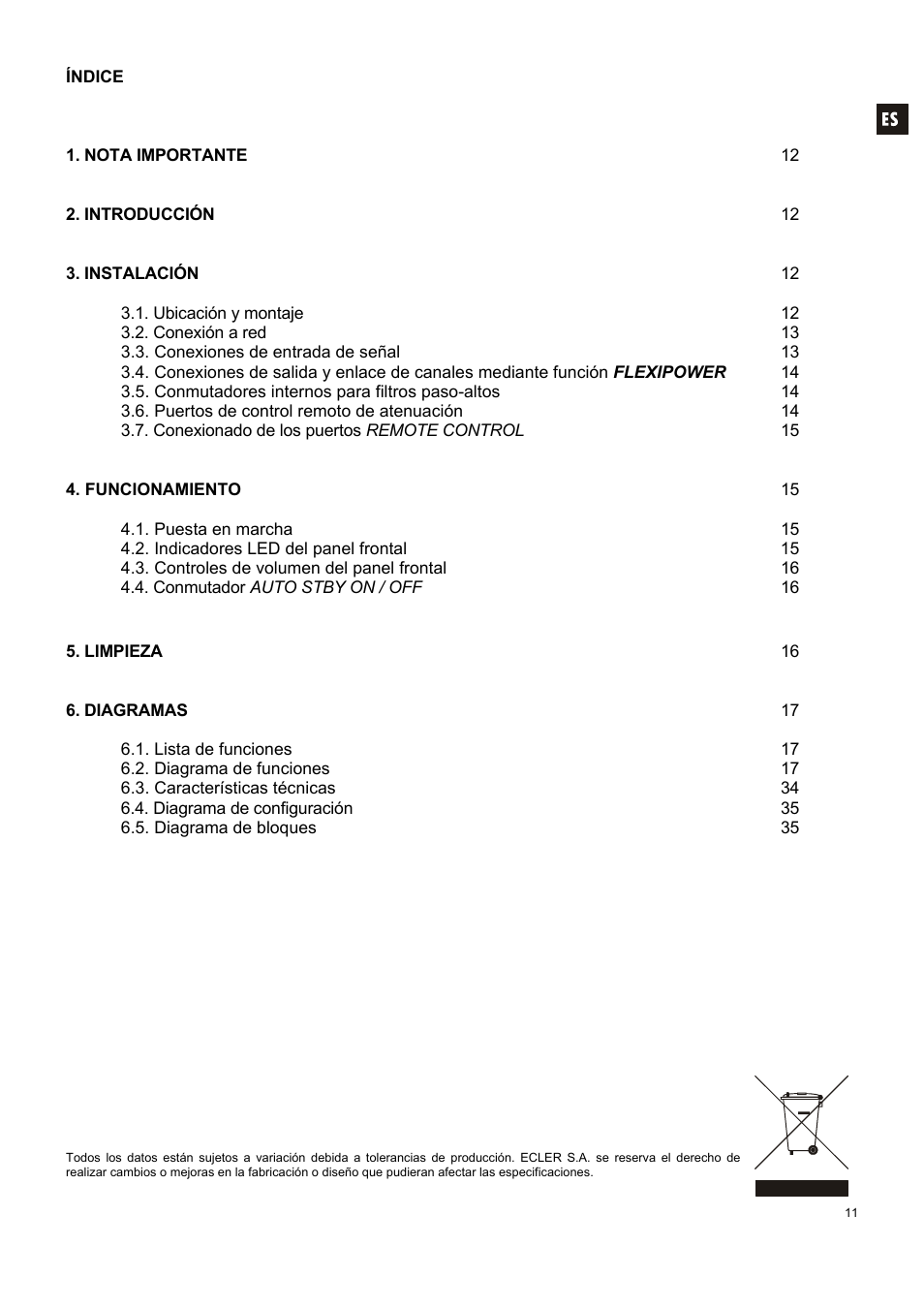 Ecler HZA4-70F User Manual | Page 11 / 36