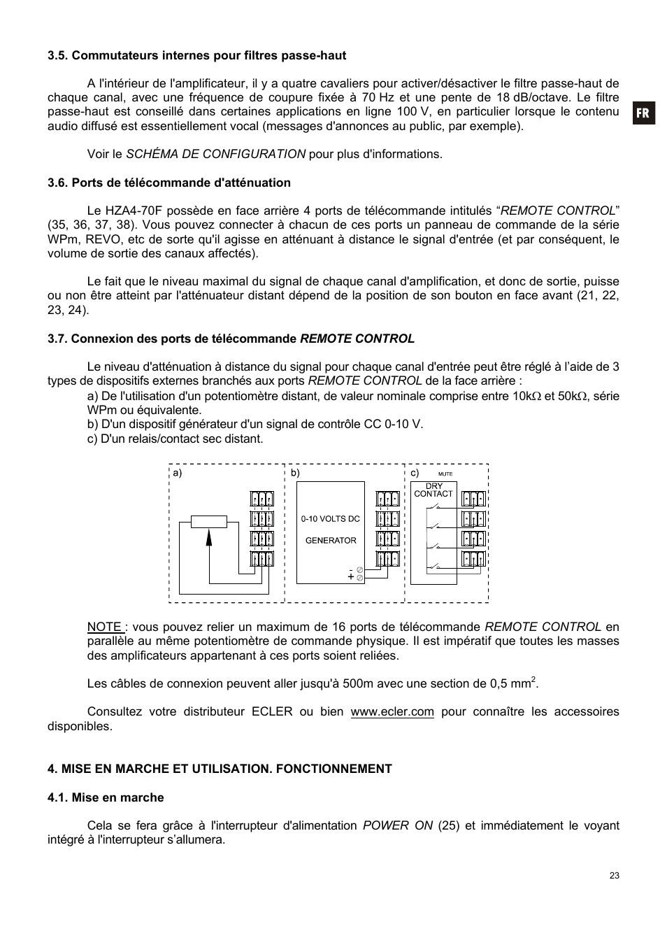 Ecler HZA4-70F User Manual | Page 23 / 36