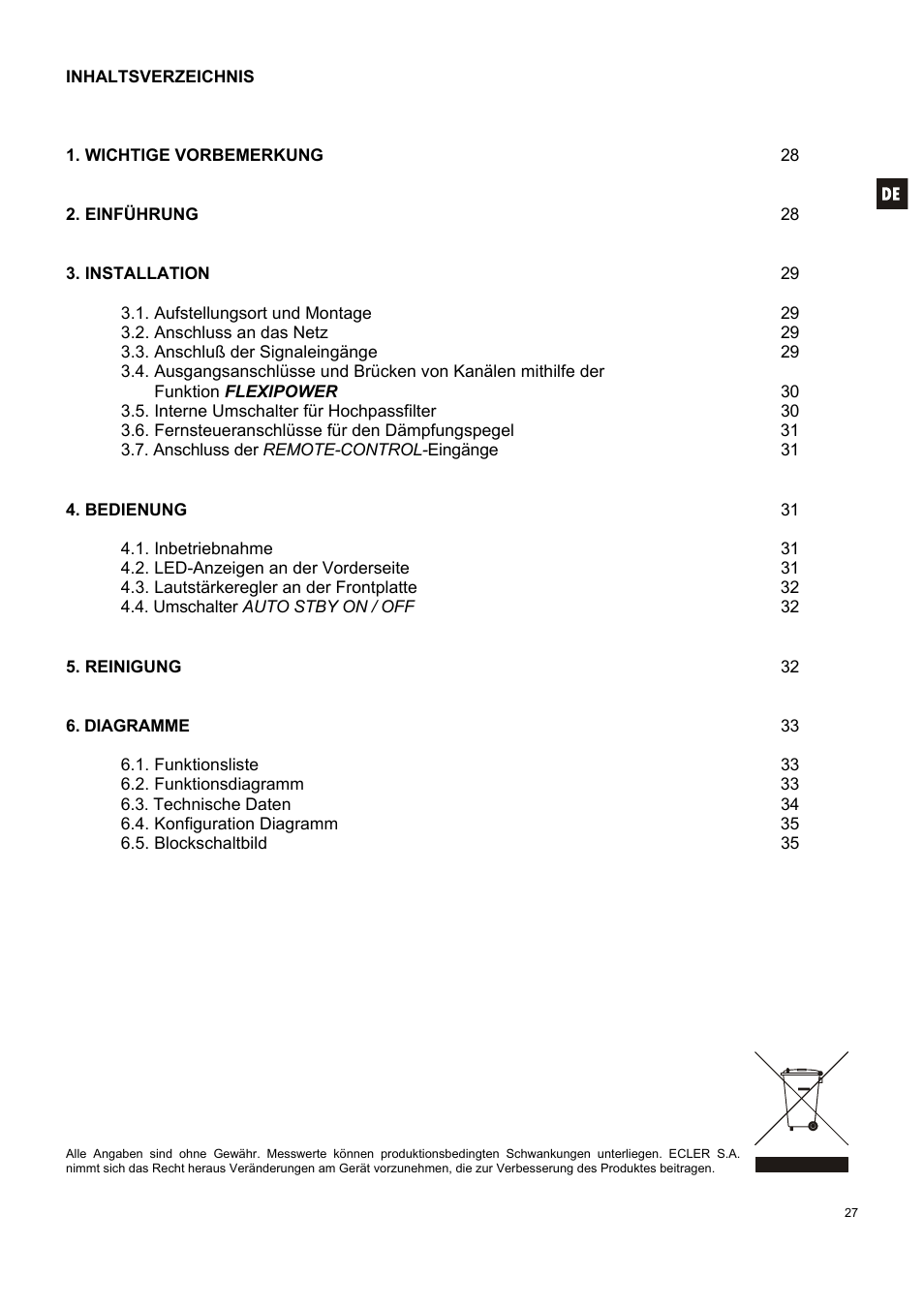 Ecler HZA4-70F User Manual | Page 27 / 36