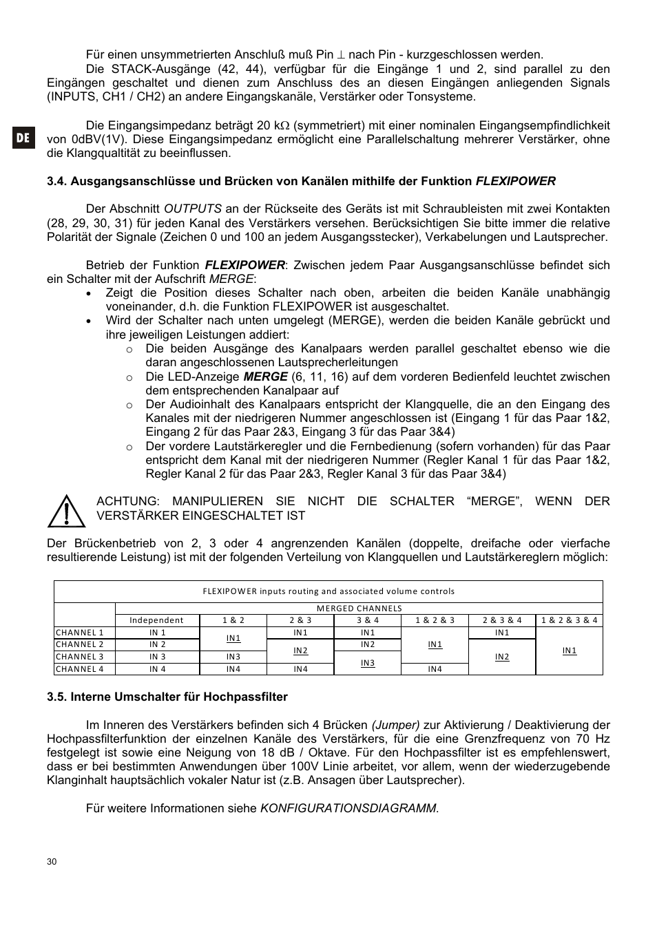 Ecler HZA4-70F User Manual | Page 30 / 36