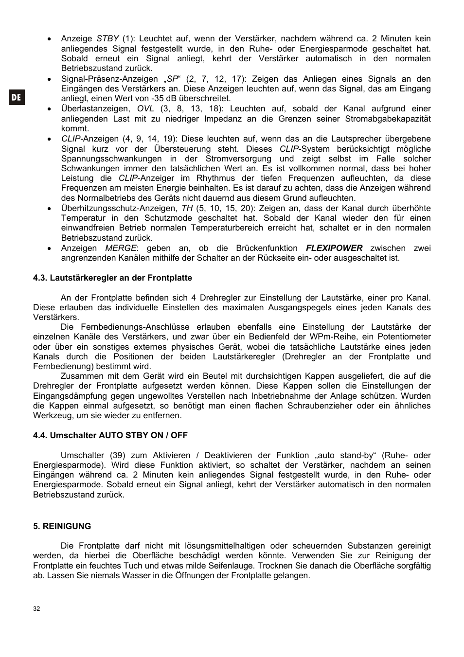 Ecler HZA4-70F User Manual | Page 32 / 36