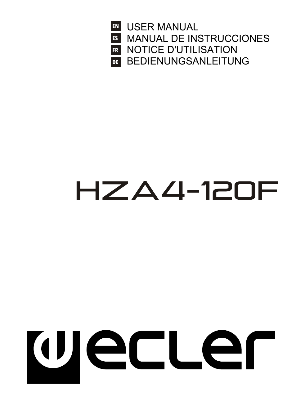 Ecler HZA4-120F User Manual | 36 pages