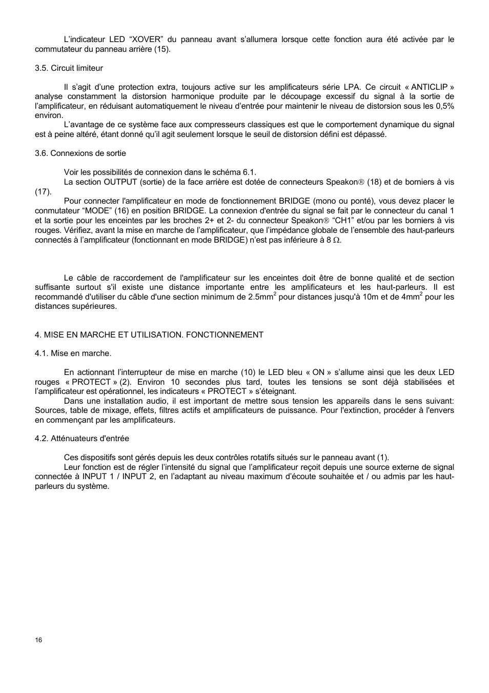 Ecler LPA SERIES User Manual | Page 16 / 28