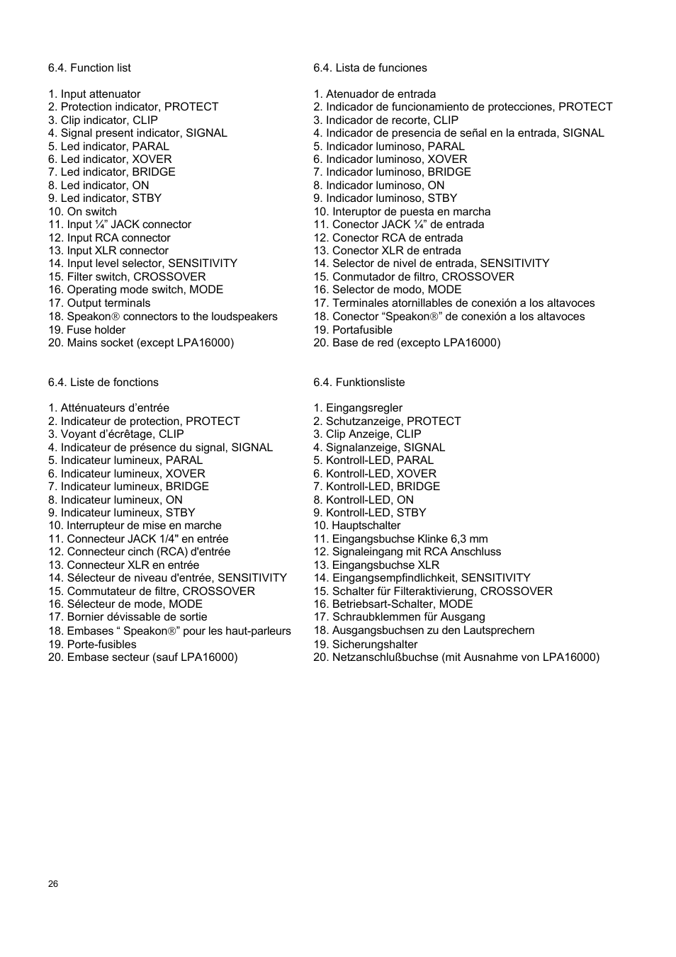 Ecler LPA SERIES User Manual | Page 26 / 28
