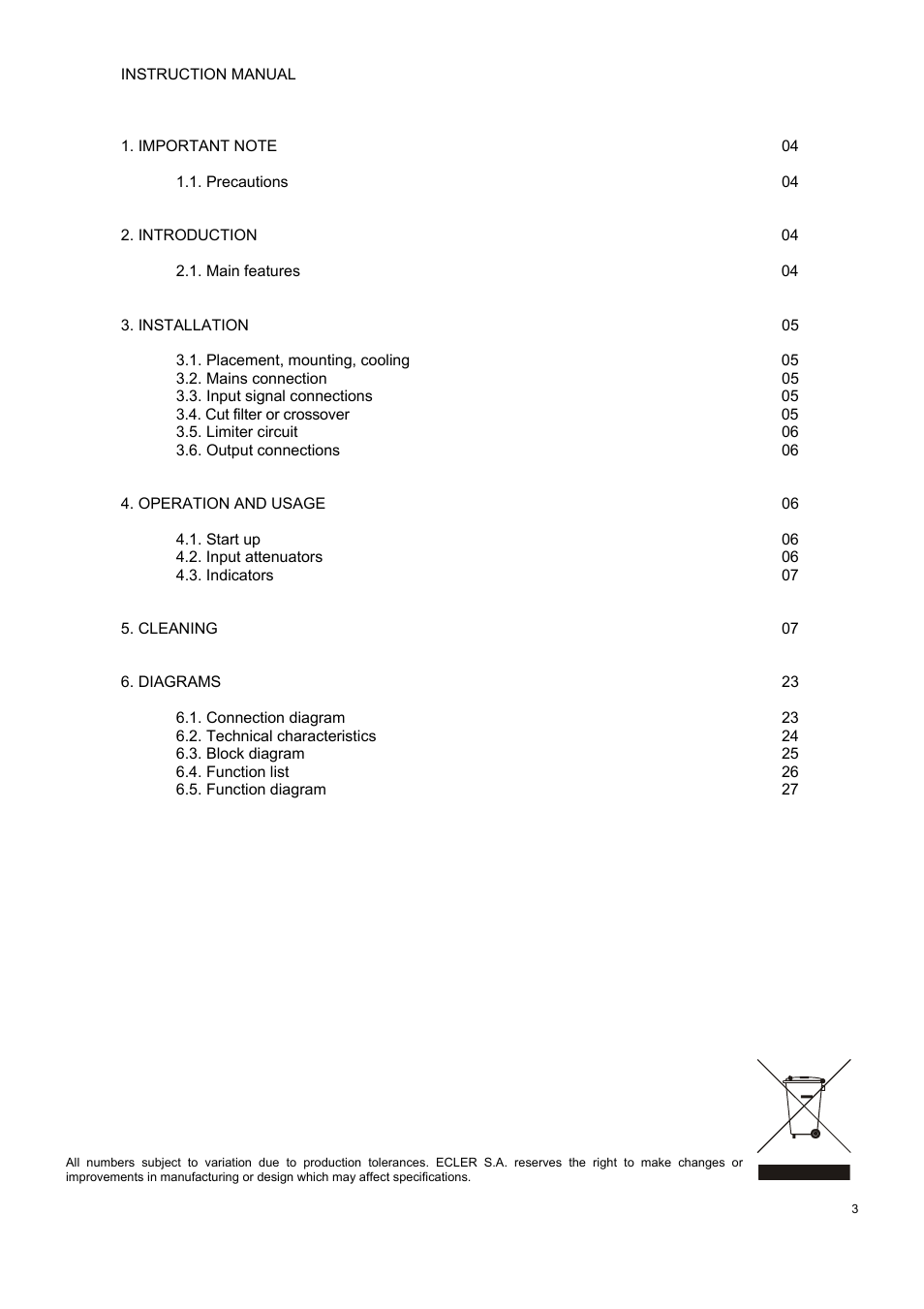 Ecler LPA SERIES User Manual | Page 3 / 28