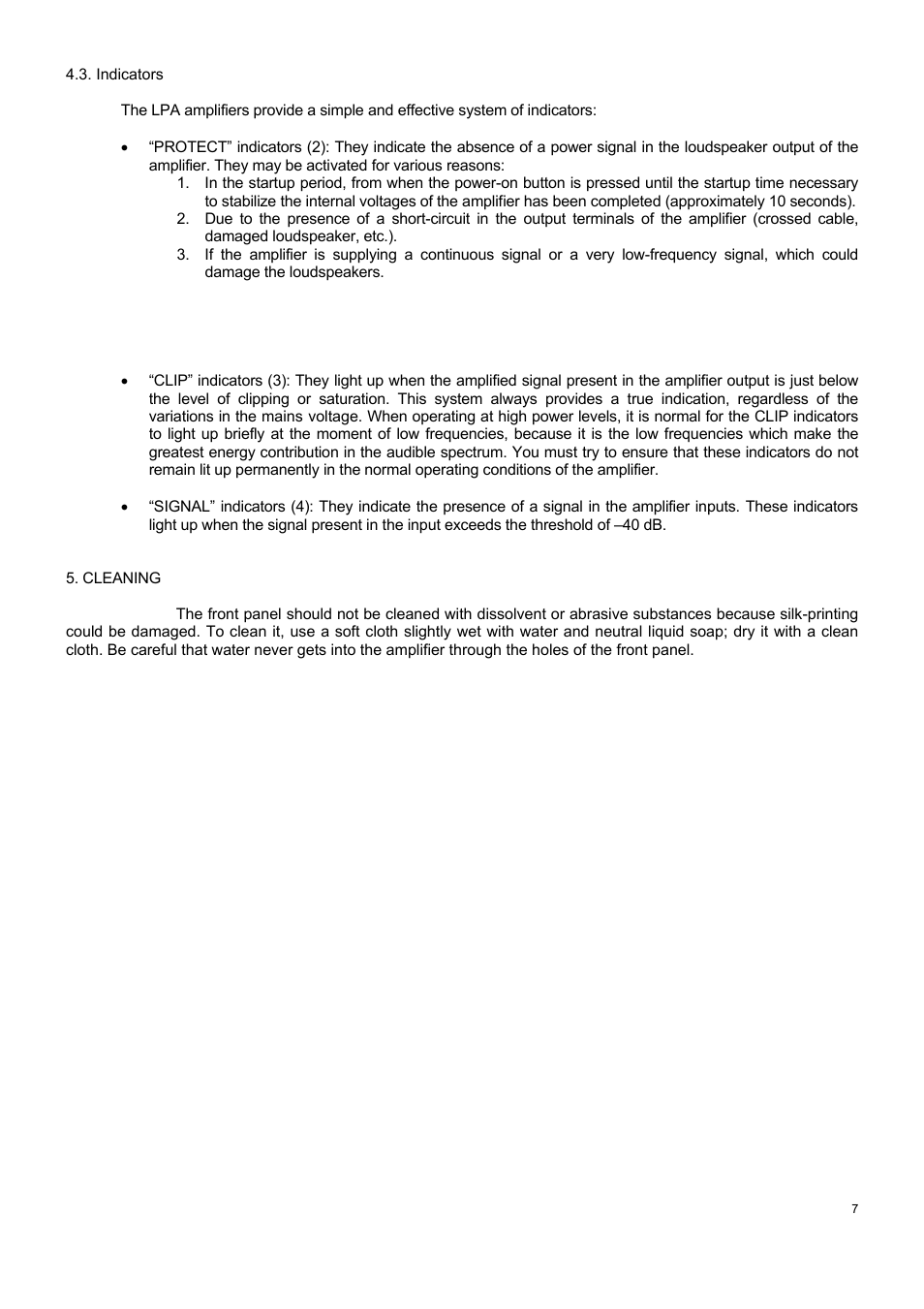 Ecler LPA SERIES User Manual | Page 7 / 28