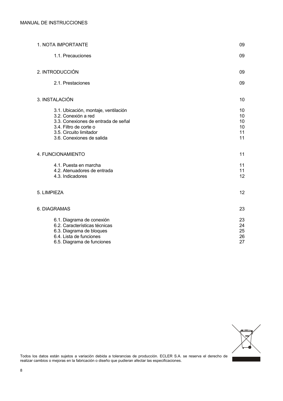 Ecler LPA SERIES User Manual | Page 8 / 28