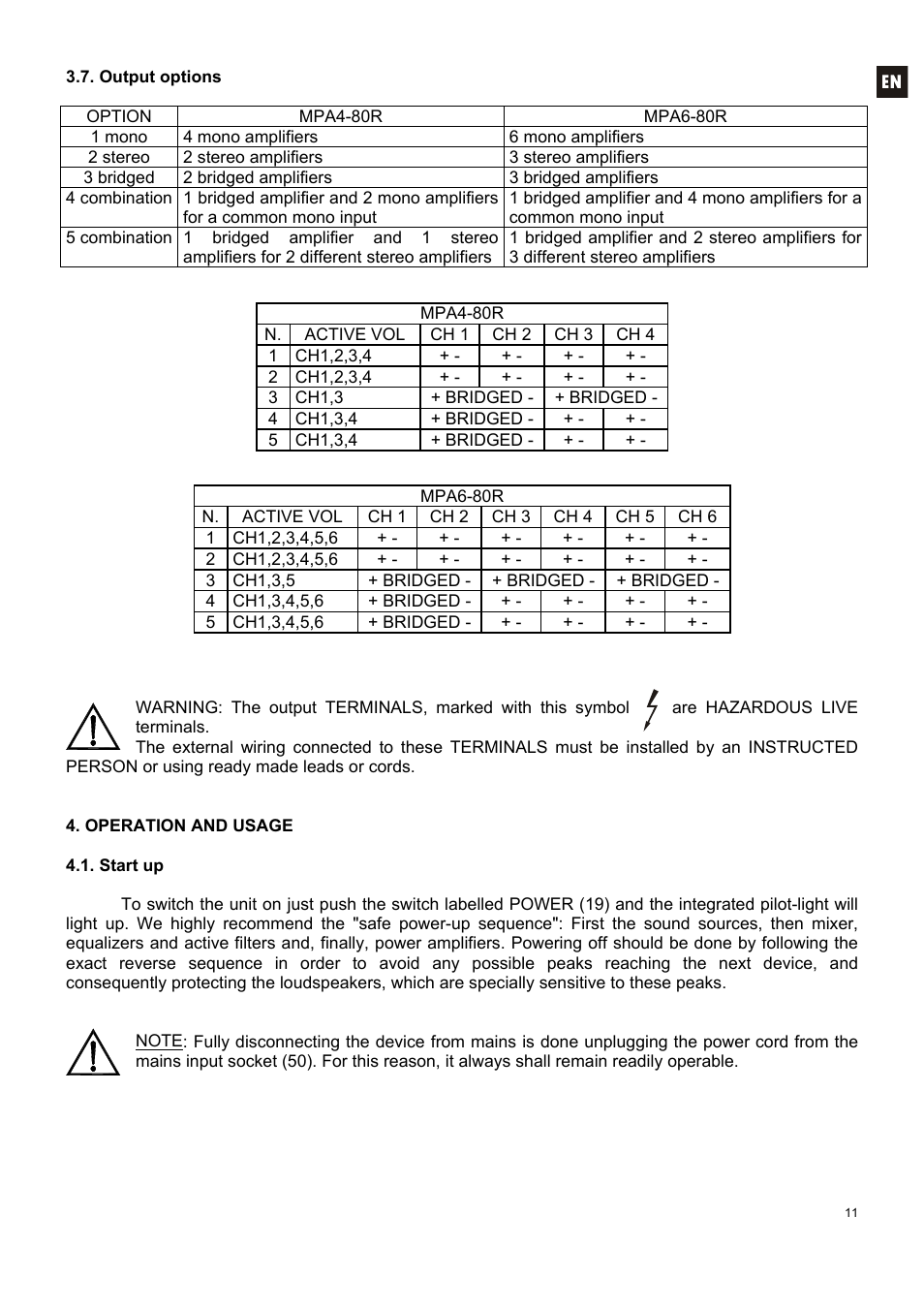 Ecler MPA 6-80R User Manual | Page 11 / 60