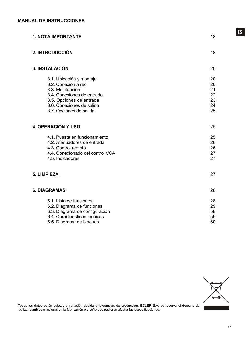 Ecler MPA 6-80R User Manual | Page 17 / 60