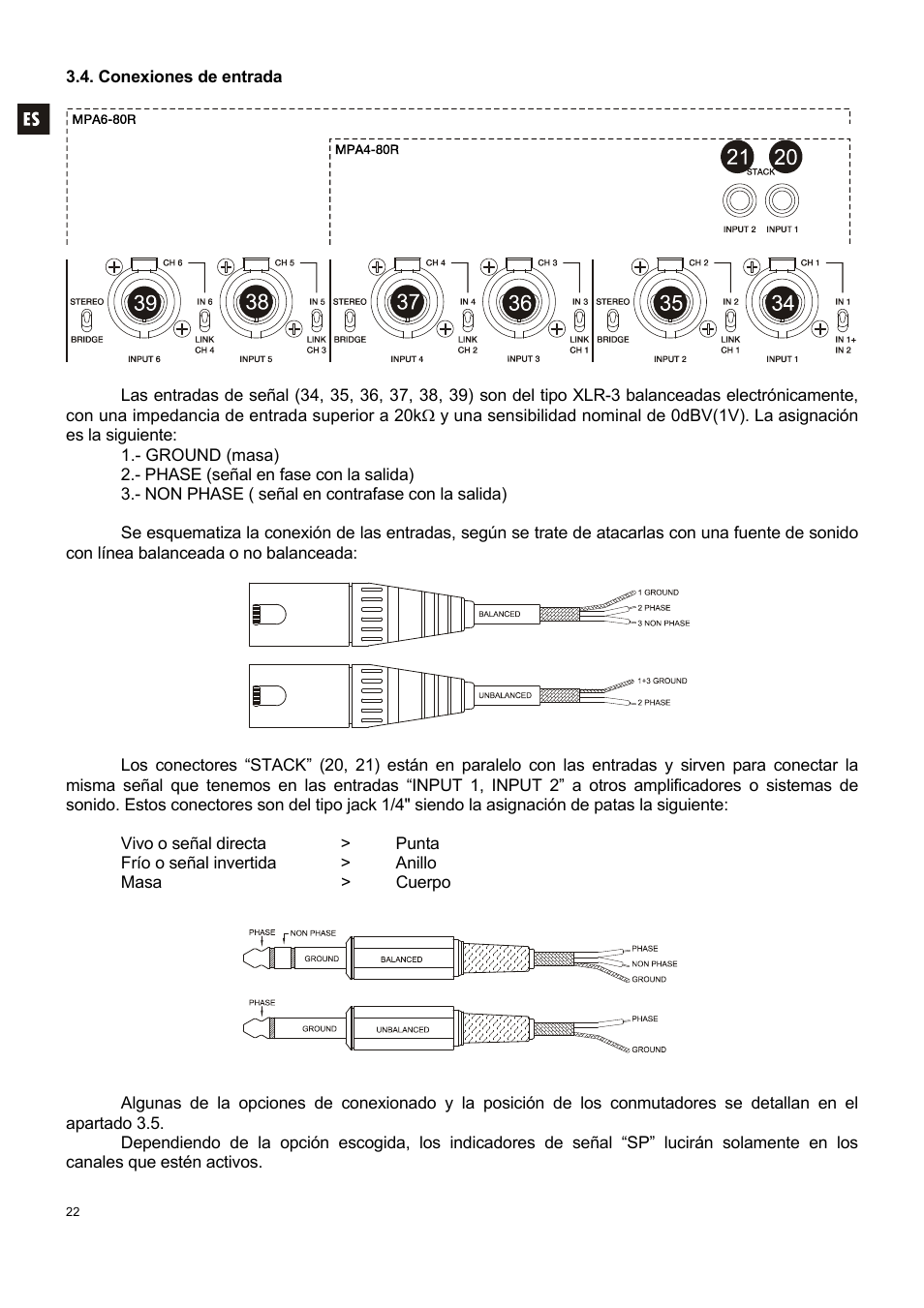 Ecler MPA 6-80R User Manual | Page 22 / 60