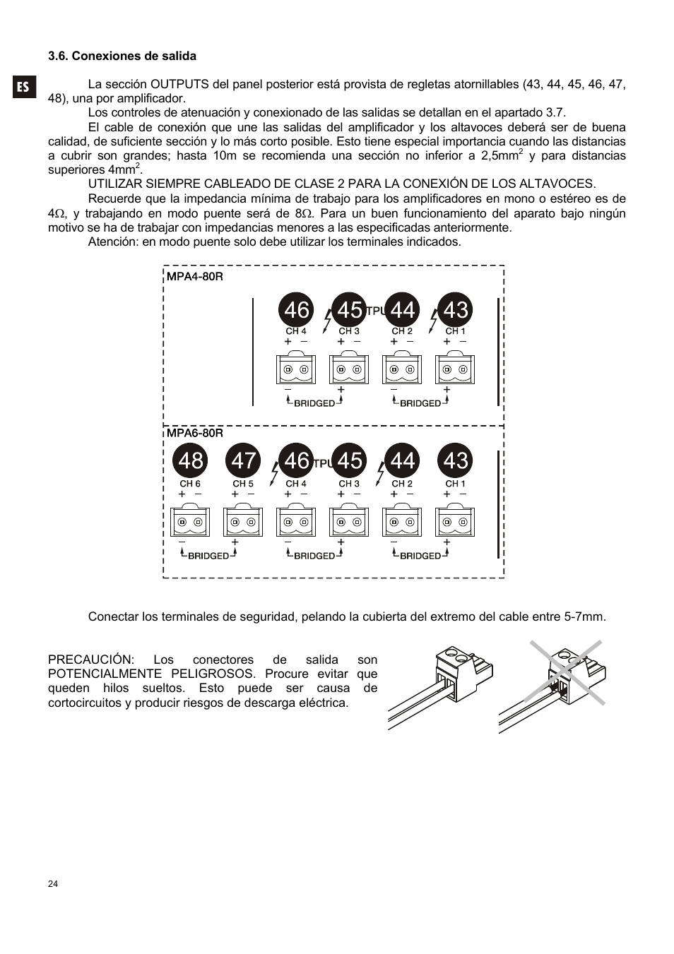 Ecler MPA 6-80R User Manual | Page 24 / 60