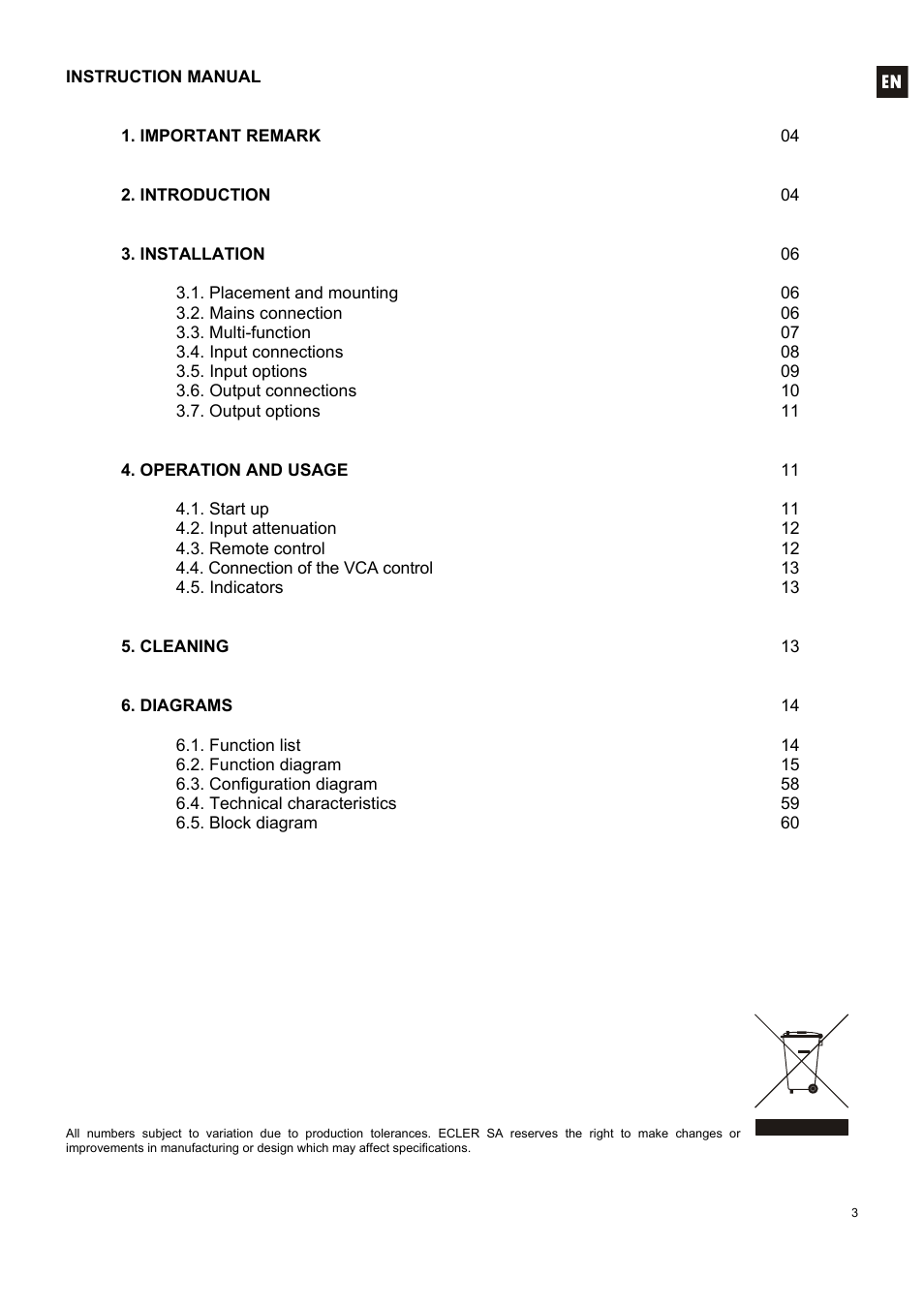 Ecler MPA 6-80R User Manual | Page 3 / 60