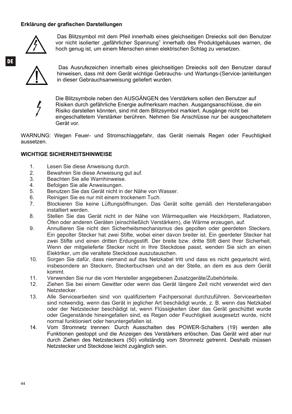 Ecler MPA 6-80R User Manual | Page 44 / 60