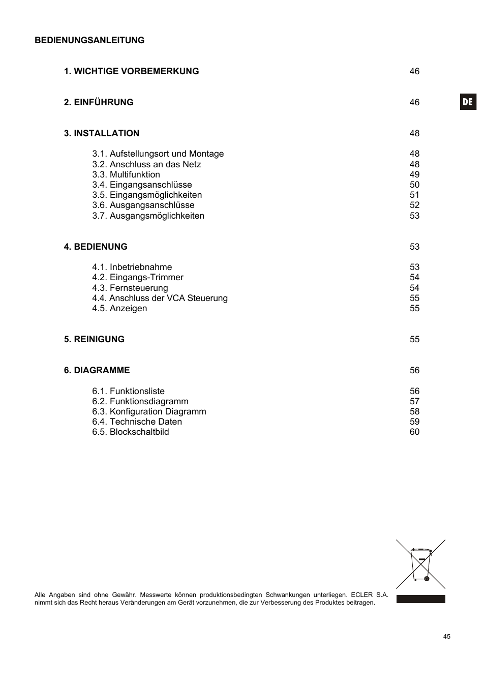 Ecler MPA 6-80R User Manual | Page 45 / 60