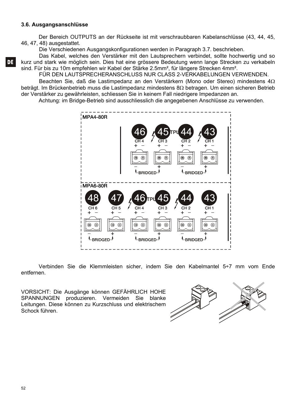 Ecler MPA 6-80R User Manual | Page 52 / 60