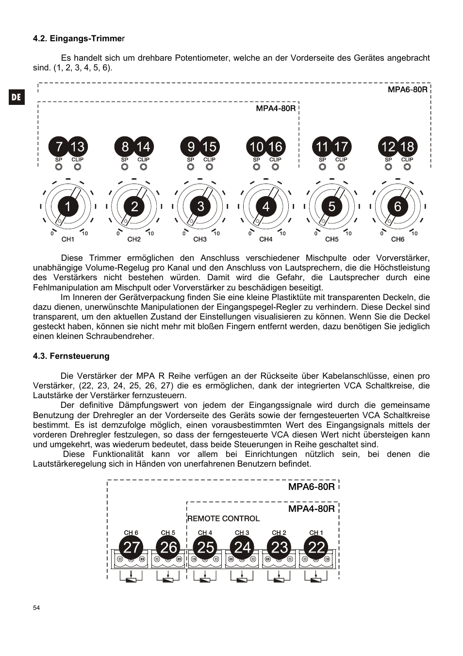 Ecler MPA 6-80R User Manual | Page 54 / 60