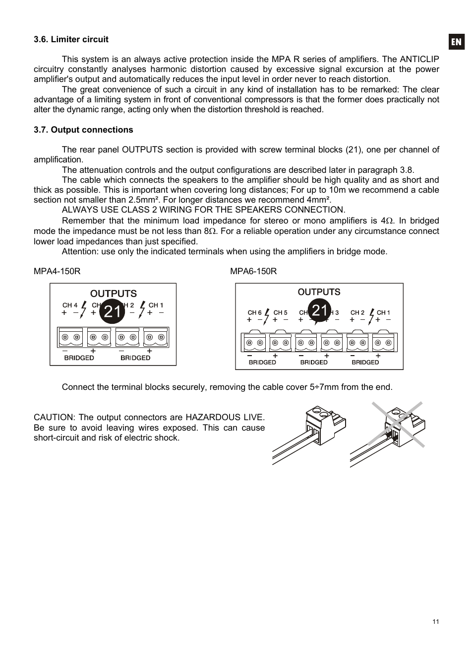 Ecler MPA6-150R User Manual | Page 11 / 68