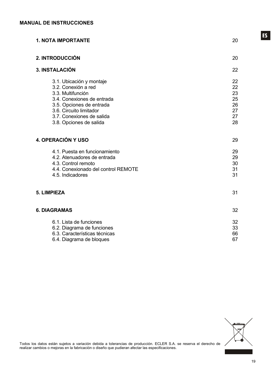 Ecler MPA6-150R User Manual | Page 19 / 68