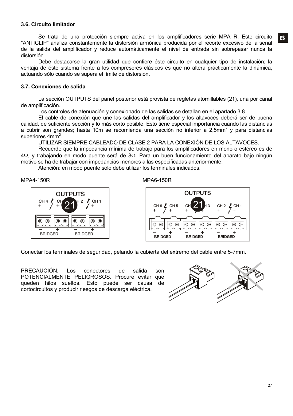 Ecler MPA6-150R User Manual | Page 27 / 68