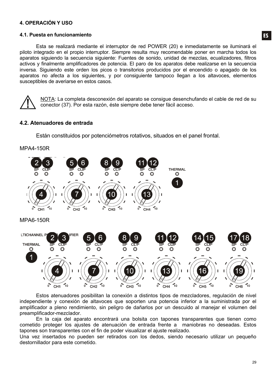 Ecler MPA6-150R User Manual | Page 29 / 68