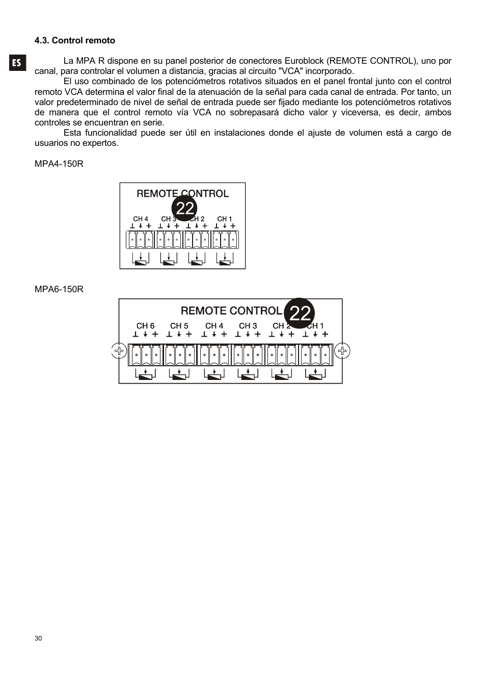 Ecler MPA6-150R User Manual | Page 30 / 68