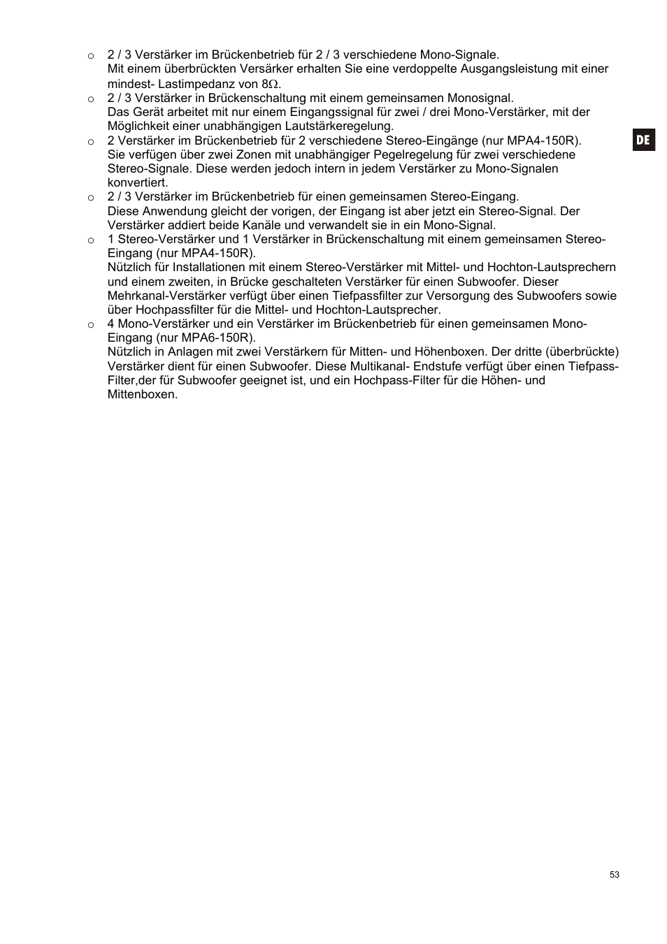 Ecler MPA6-150R User Manual | Page 53 / 68