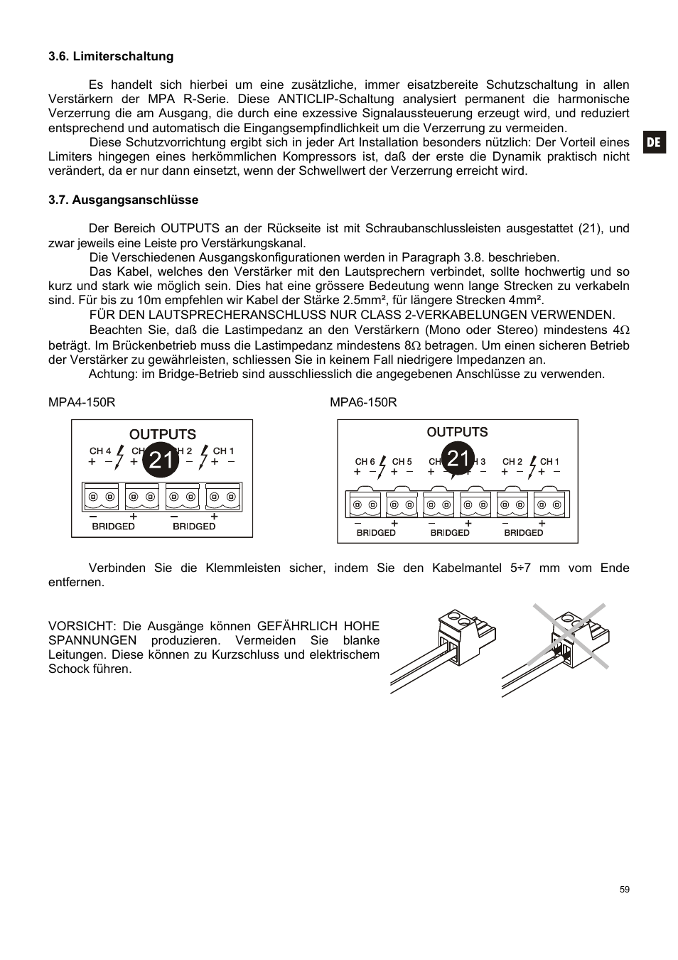 Ecler MPA6-150R User Manual | Page 59 / 68