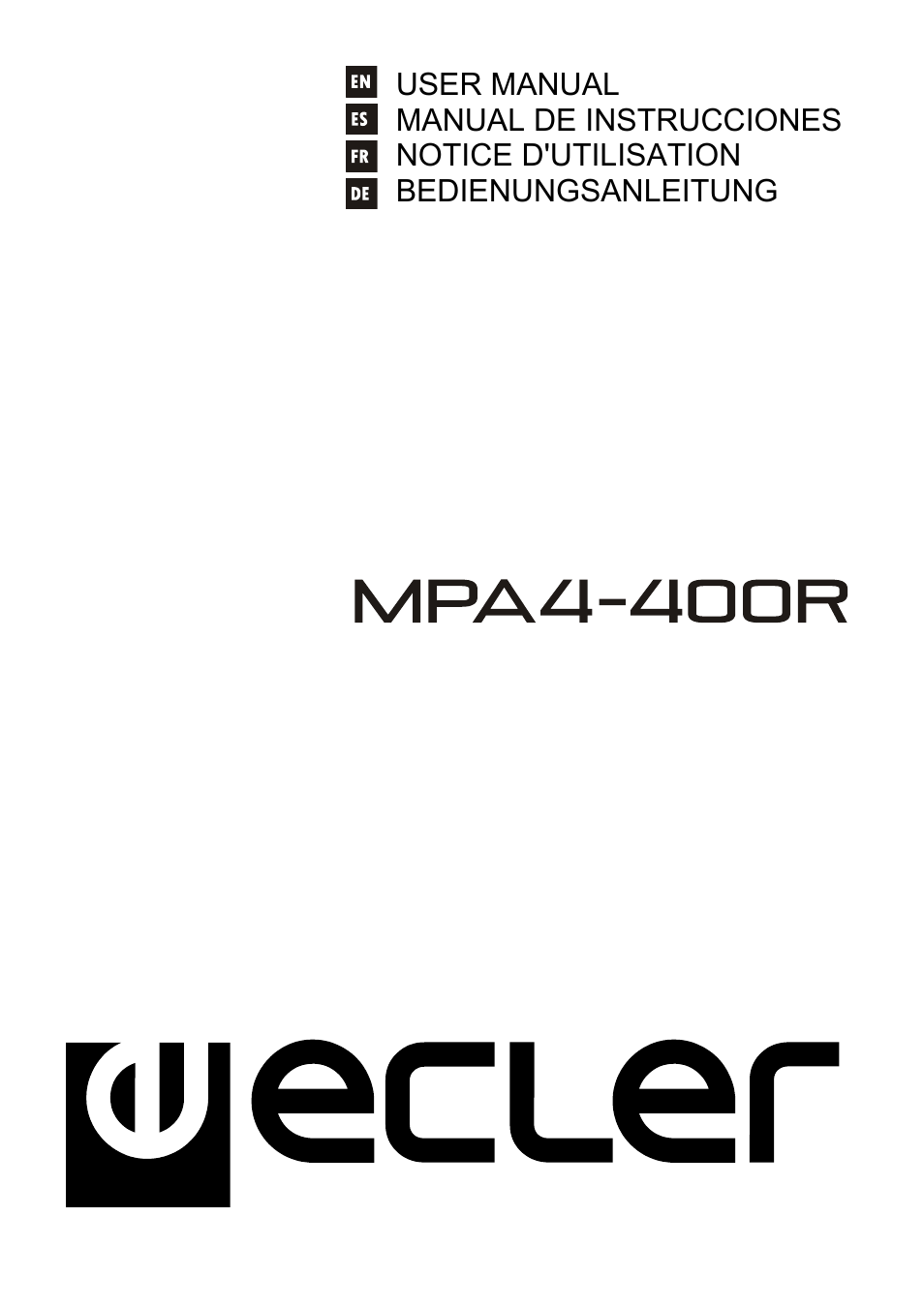 Ecler MPA 4-400R User Manual | 60 pages