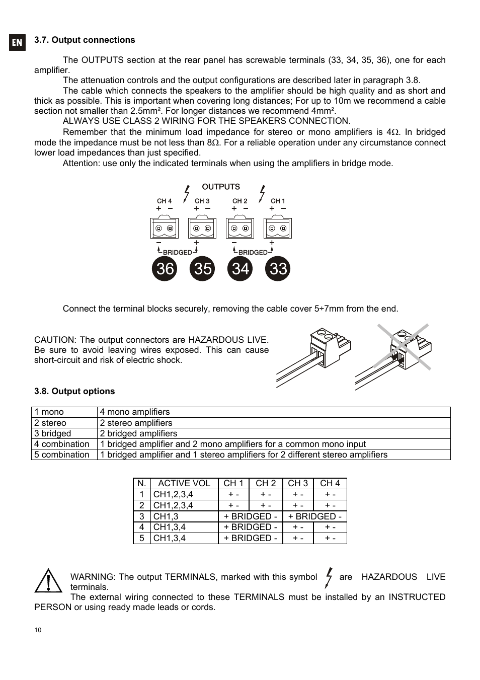 Ecler MPA 4-400R User Manual | Page 10 / 60