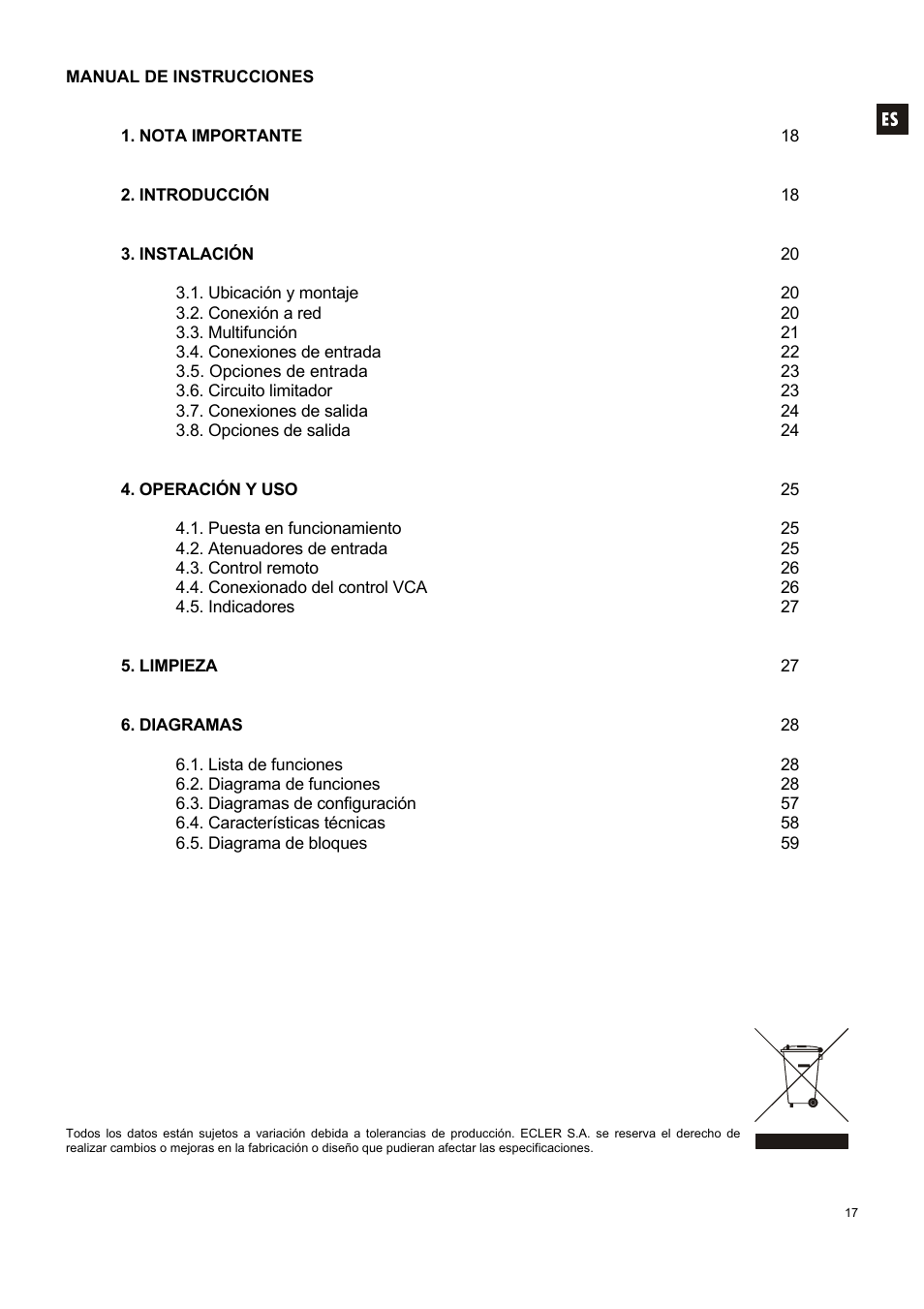 Ecler MPA 4-400R User Manual | Page 17 / 60