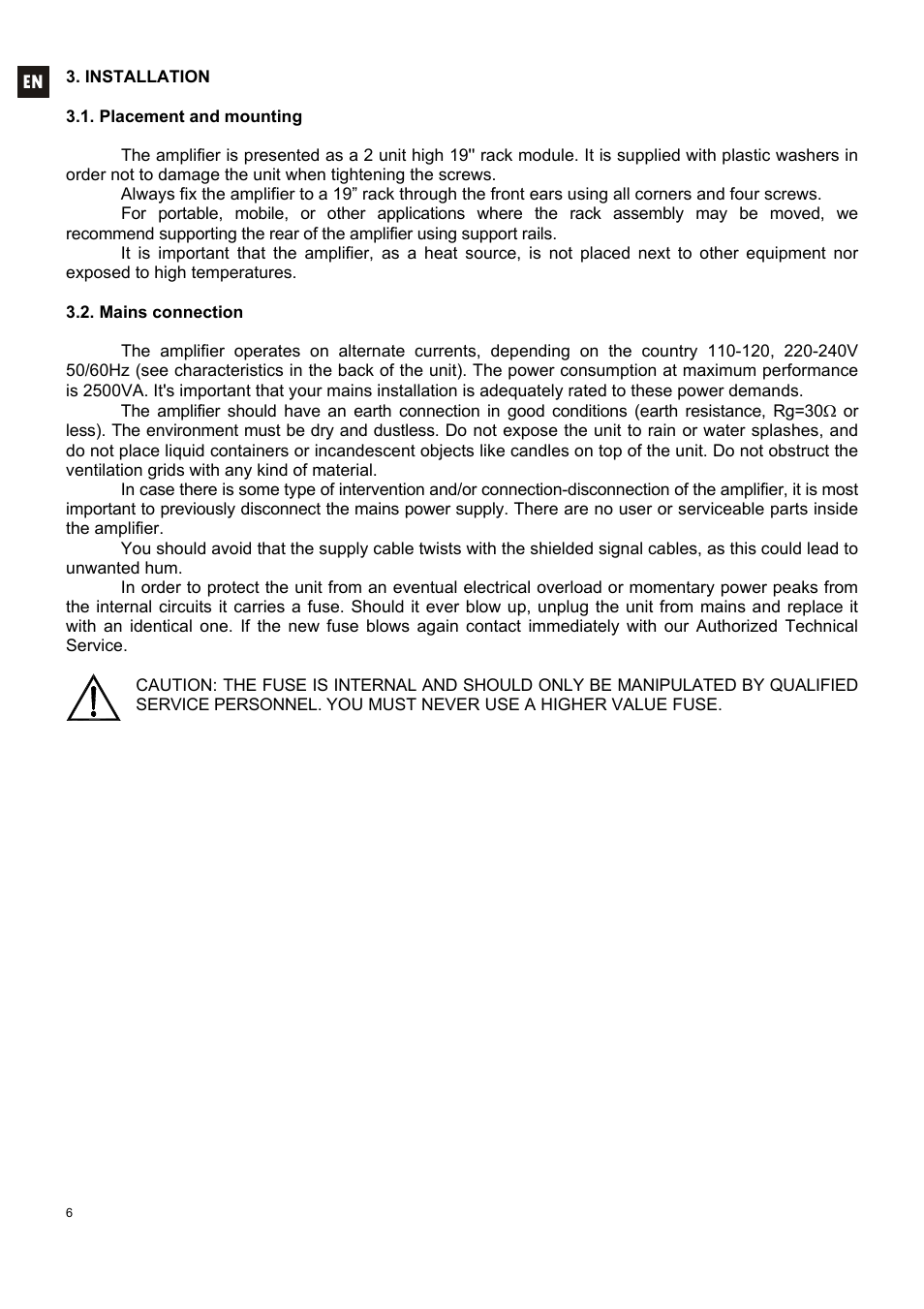 Ecler MPA 4-400R User Manual | Page 6 / 60