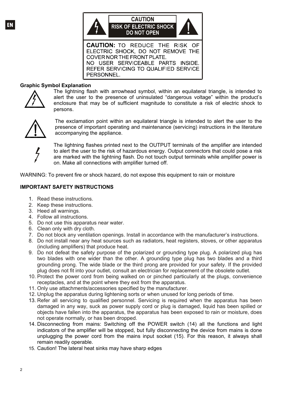 Ecler NXA SERIES User Manual | Page 2 / 46