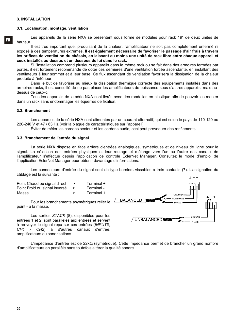 Ecler NXA SERIES User Manual | Page 26 / 46