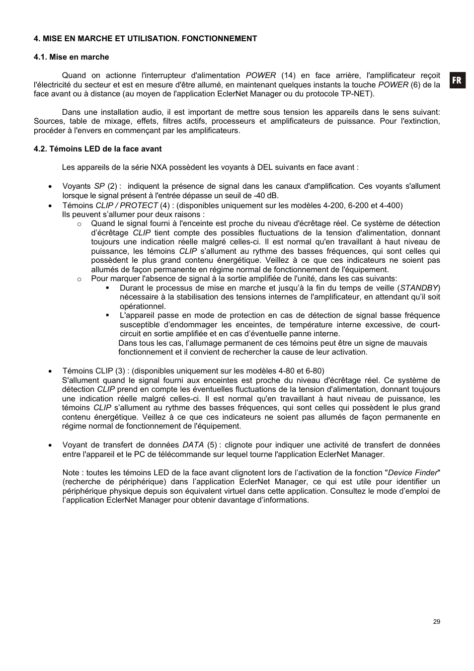 Ecler NXA SERIES User Manual | Page 29 / 46